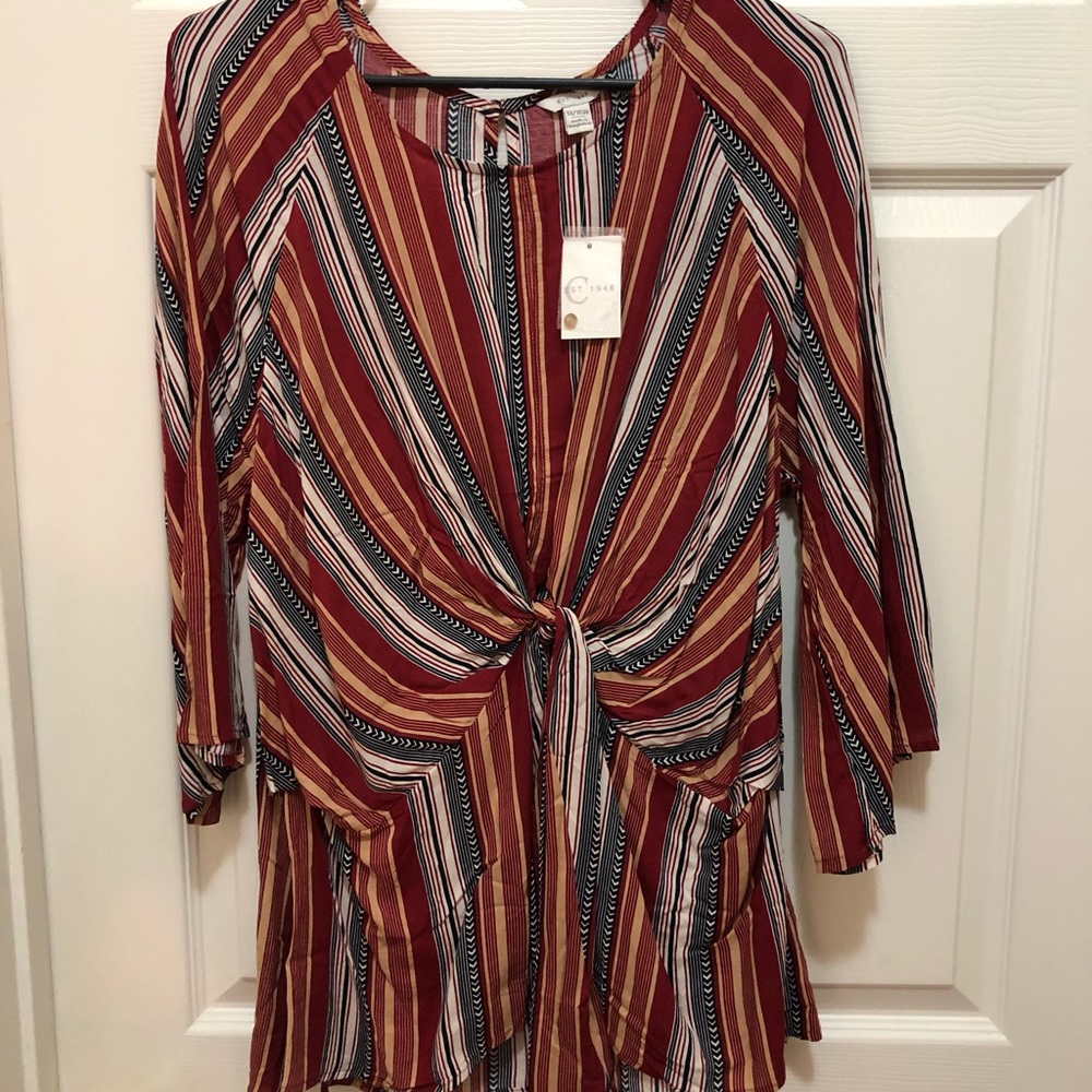 Cato Tie Front Top